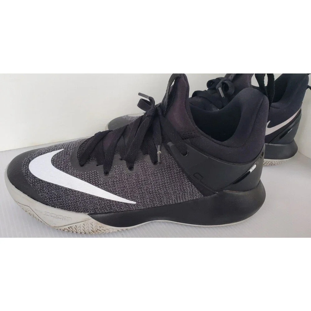 Nike Zoom Shift Mens Basketball Shoes Black Reflective Silver Size US 7 Sneakers